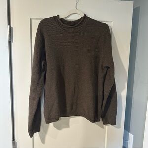 Prana 100% Organic Cotton Rollneck Sweater in Brown